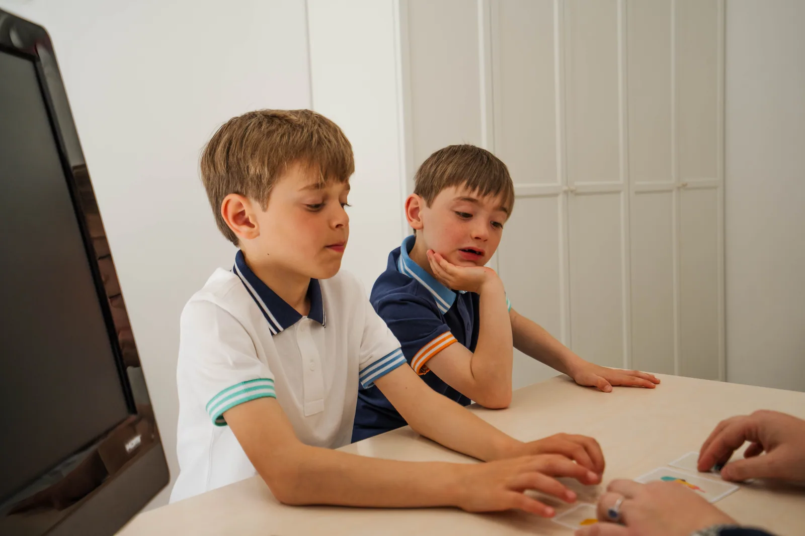 Smiling child posing, speech and language therapy practice in Viterbo